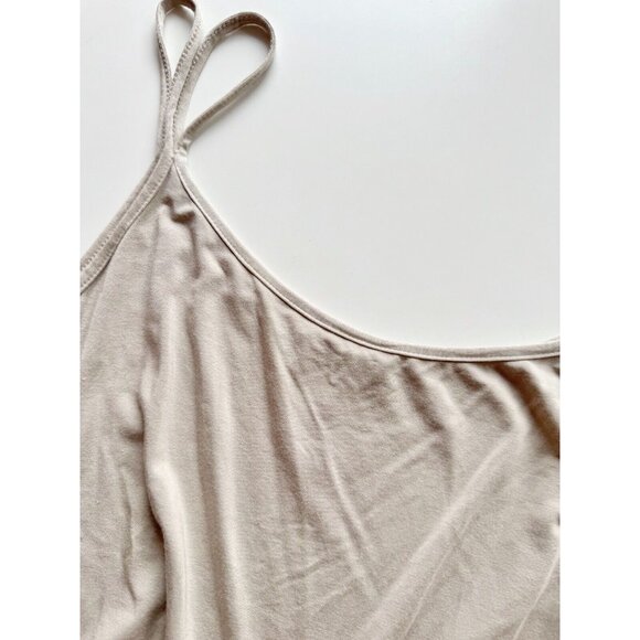 SARAH PACINI Neelah Taupe Beige Modal Jersey Scoop Neck Tank Top, Size 4/XL - Picture 6 of 11